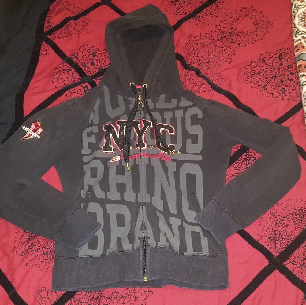 Ecko red long sleeve hooded sweatshirt